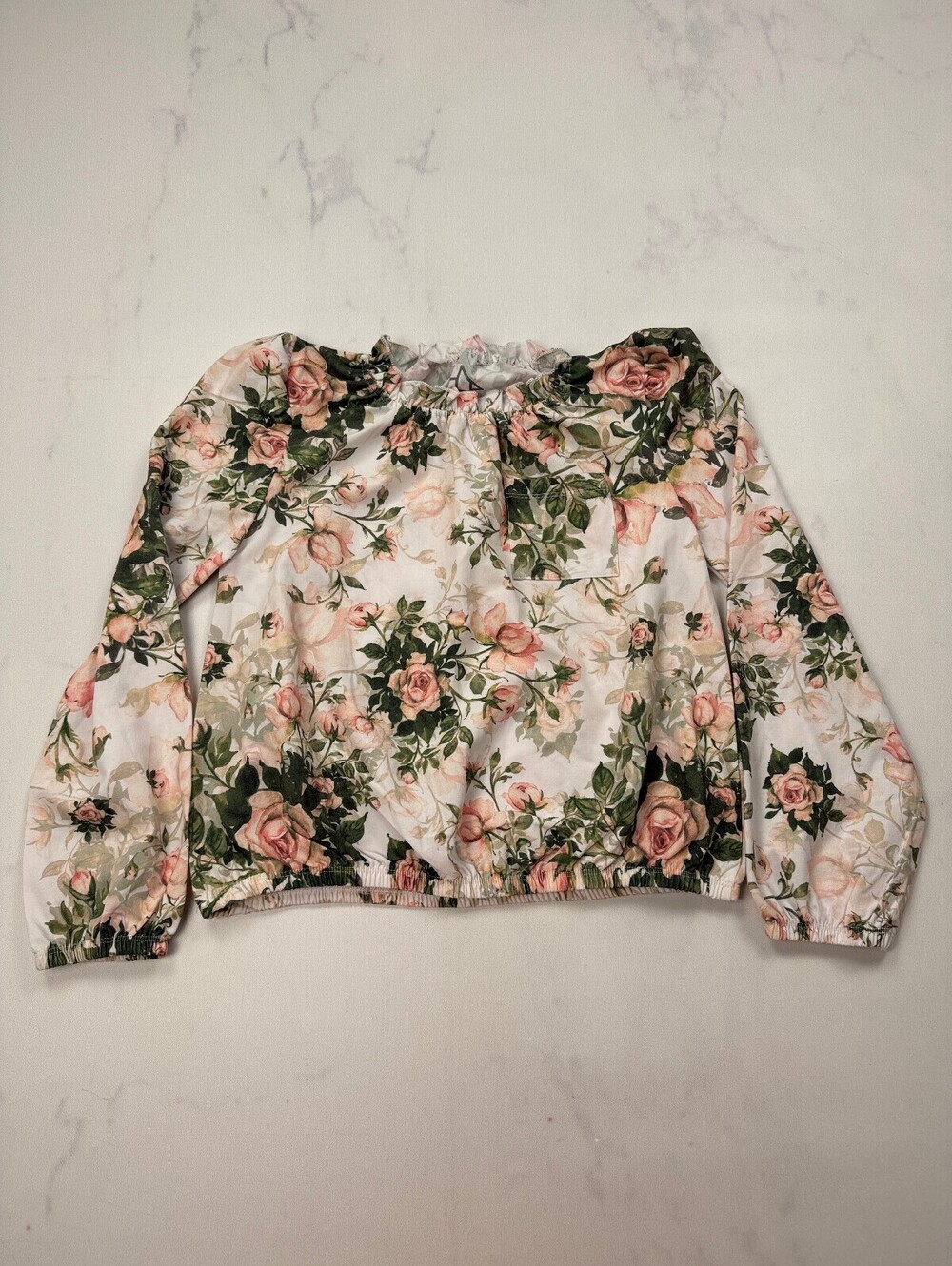 Chaser Printed Blouse Cream Modern Romantic - Girls 14